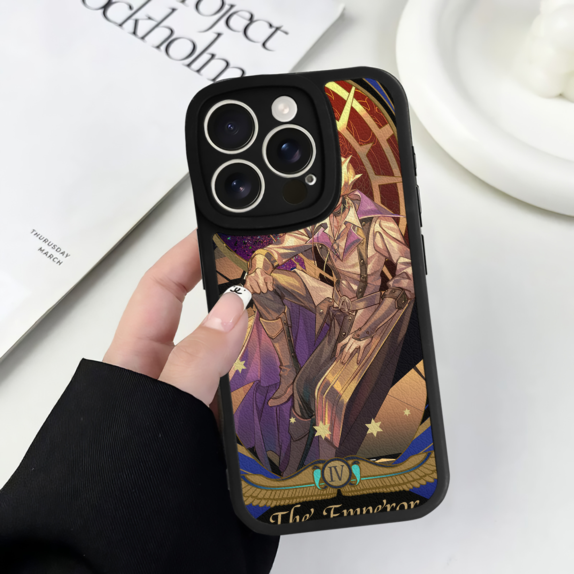 （画像用） 遊☆戯☆王 Yu-Gi-Oh! 【iPhone 16シリーズ対応】シリコンスマホケース（レザー調） 材質：シリコン